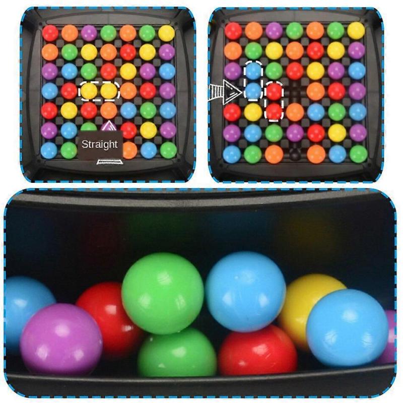 2-4 Players 20cm Rainbow Ball Elimination Concentration Bead Training Board Game Magic Chess Family Party Toys For Children