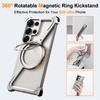 Custodia Eary per Samsung Galaxy S25 S24 Ultra con Anello Magnetico Magsafe Stand Rotante a 360° Copertura Metallica Senza Bordi Antiurto