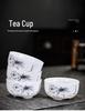 White Porcelain Kung Fu Tea Set with Blue and White Cups & Gaiwan - Ideal for Company Events and Promotional Gifts.