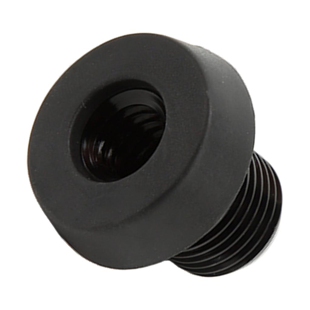 Billiard Cue Bottom Cover Aluminum Alloy Plastic Rear Plug Pool Stick Bumper Protector Black