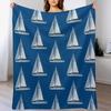 HR 46 Sailboat Throw Blanket Vintage Bed Fashionable Decorative Throw Summer Blankets