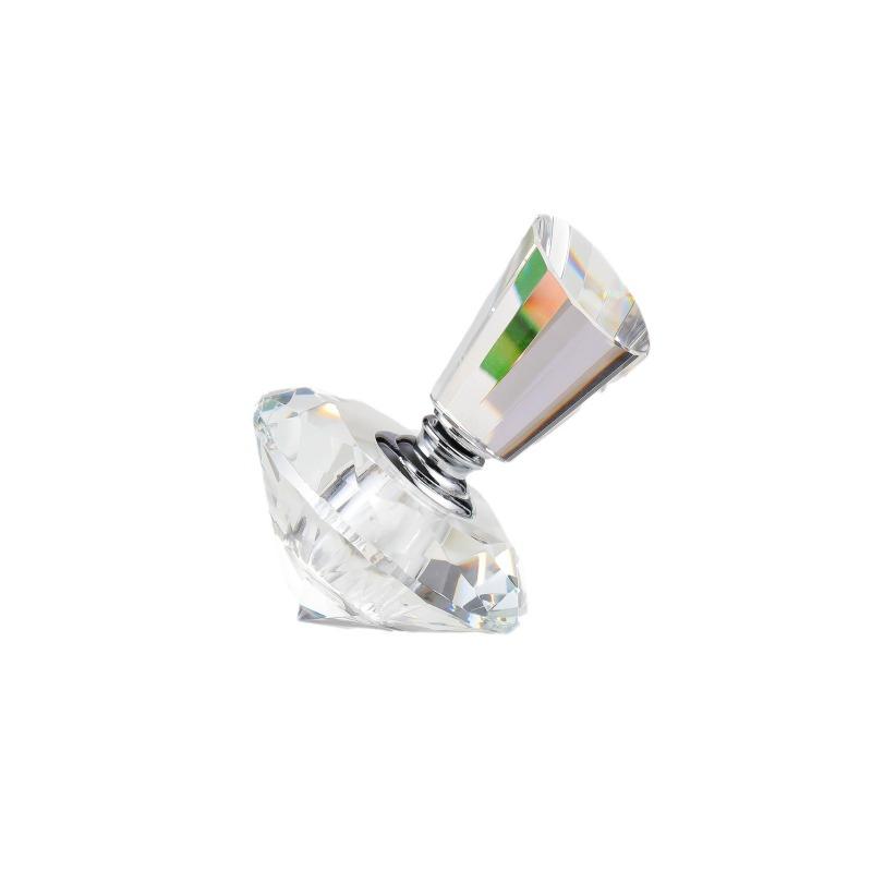 Kristallglas Emulsionsspenderflasche Diamantform Parfümflasche Klarglasbehälter Heim Badezimmer Schmuckstück Geburtstagsgeschenk