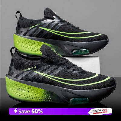Air Cushion Men Sports Running Shoes Casual Marathon Breathable Lightweight Women's Comfortable Athletic Nonskid Walking Sneaker