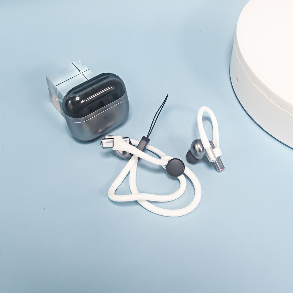 Silicone Anti-lost Earhook with Lanyard Built-in Steel Wire Ear Hook Durable Anti-fall for Samsung Galaxy Buds 3/3 Pro