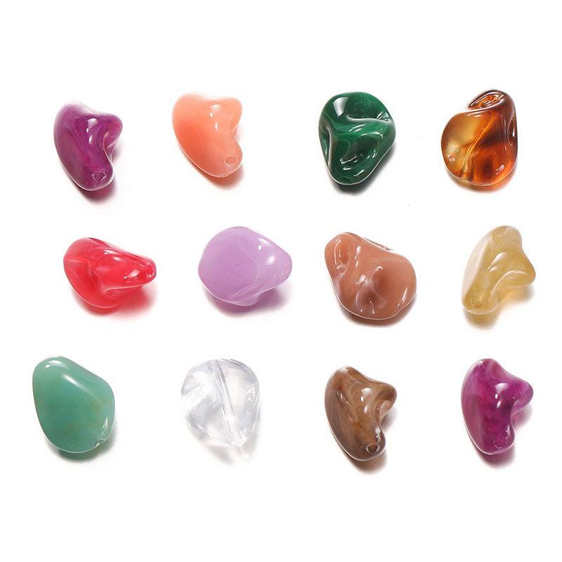 TX101 10pcs Irregular Beads Acrylic Imitation Stone Spacer Charm Bead DIY Bracelet Necklace Jewelry Accessories Handmade