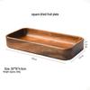 Set di Piatto Snack e Piatto da Contorno in Legno di Acacia: Piatti Divisi per Frutta, Dessert, Insalata e Bambini