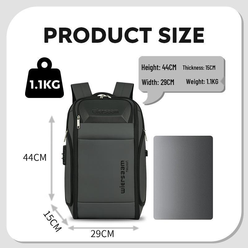 Wasserdichter, diebstahlsicherer Business-Rucksack für Herren – Großes Fassungsvermögen und Multifunktion mit Passwortschutz für unterwegs