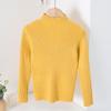 Girls' Base Sweater Winter Half High Neck Thin Knit Sweater for Children