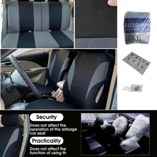Universal Car Seat Covers Polyester Auto Seat Protector Front & Rear Seat Covers