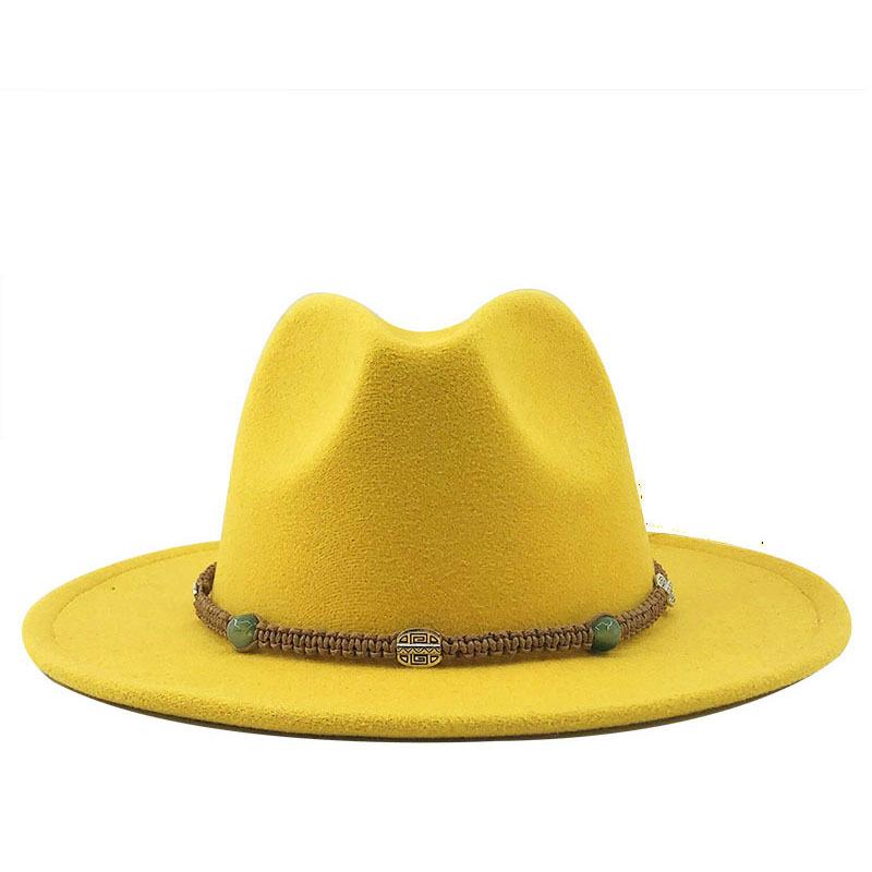 Cappelli Trilby Autunnali a Tesa Larga Moda Femminile Maschile Cappello a Cilindro Cappello Jazz Inverno Cappello Panama Fedora Vintage Uomo Cappello Mafia Feltro 56-60CM