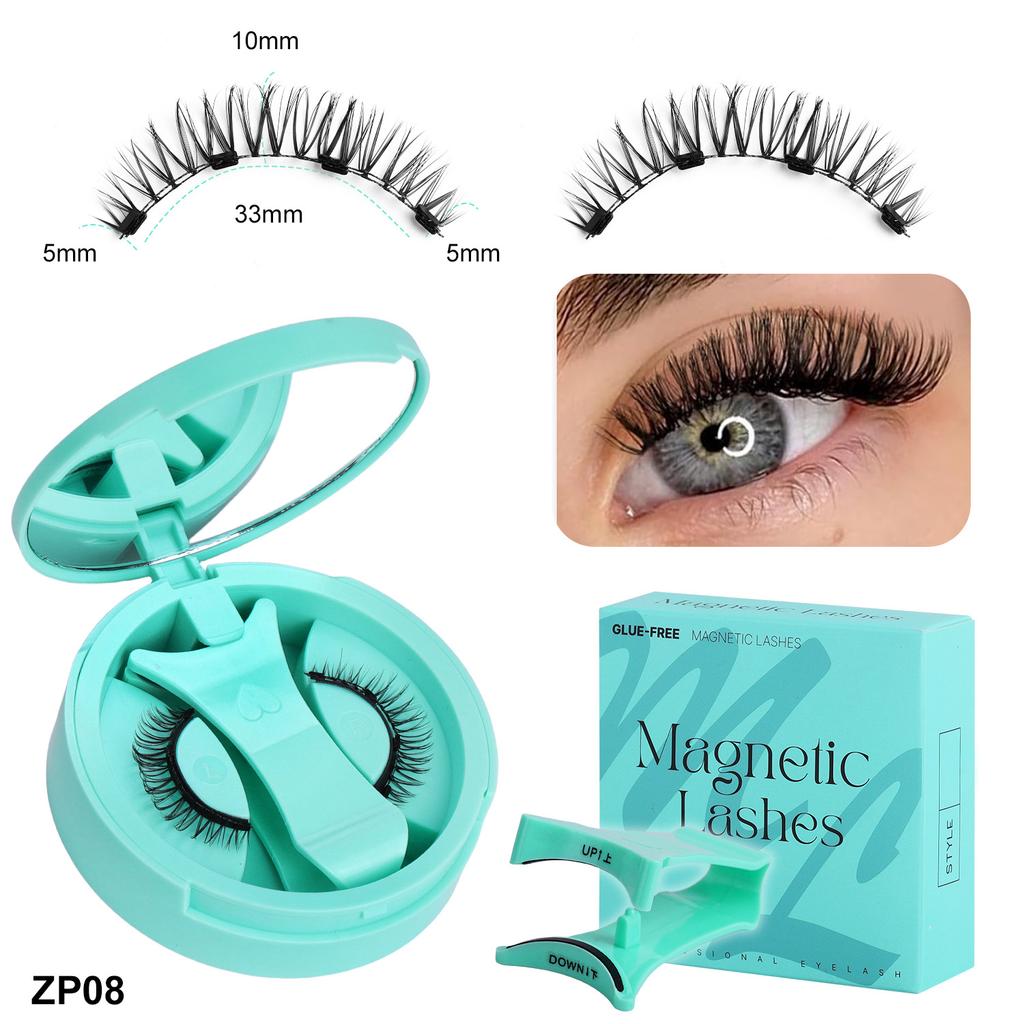 2 Pairs Magnetic Eyelashes - Premium Box Set with Carrying Case