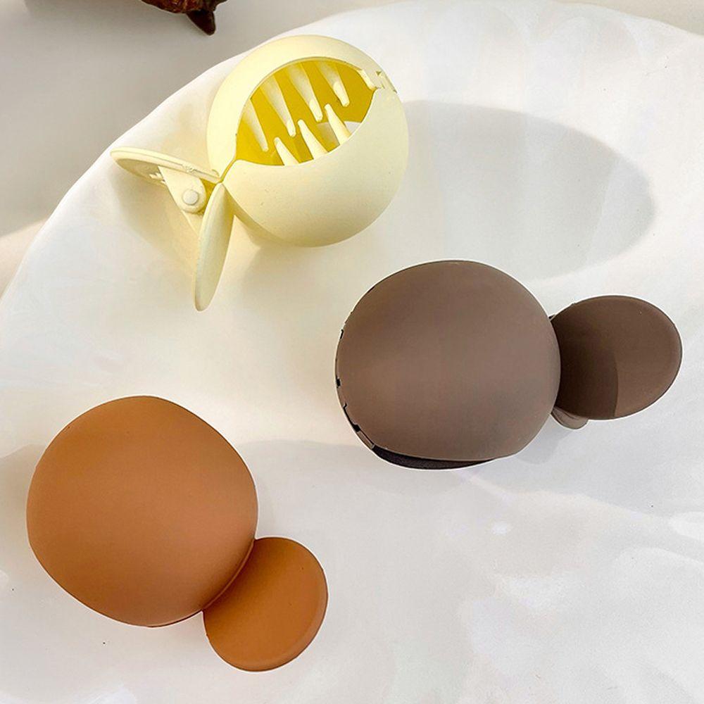 Solid Color Small Hair Claw Girls Hairpin Korean Style Hair Clip Ponytail Holder Fixed Artifact
