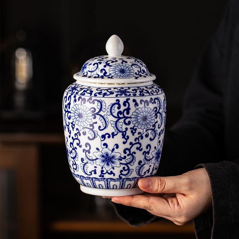 Enamel Ceramic Tea Caddy – Moisture-Proof Sealed Jar for Tea Storage Tea Jar
