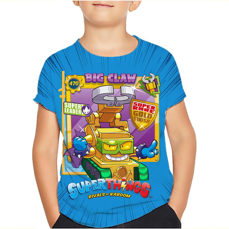 Superzings 7 Boys Clothes T-shirt New Summer Clothing Children's Wear Tops Short Sleeve Tees Kids Cartoon Tshirts