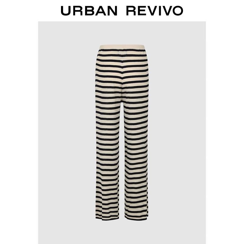 UR Women's Textured Striped Drawstring Knit Pants