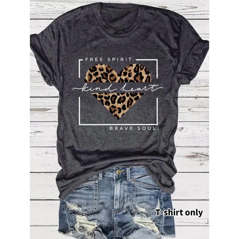 

Новая свободная повседневная футболка с круглым вырезом, короткими рукавами и принтом в виде сердец XXL