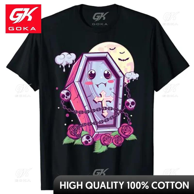 

Kawaii Pastel Goth Cute Creepy Coffin Unisexhera Occult Nu Goth TShirt Gifts Anime Cartoon Graphic Tee Y2k Tops Aesthetic Clothes 4XL