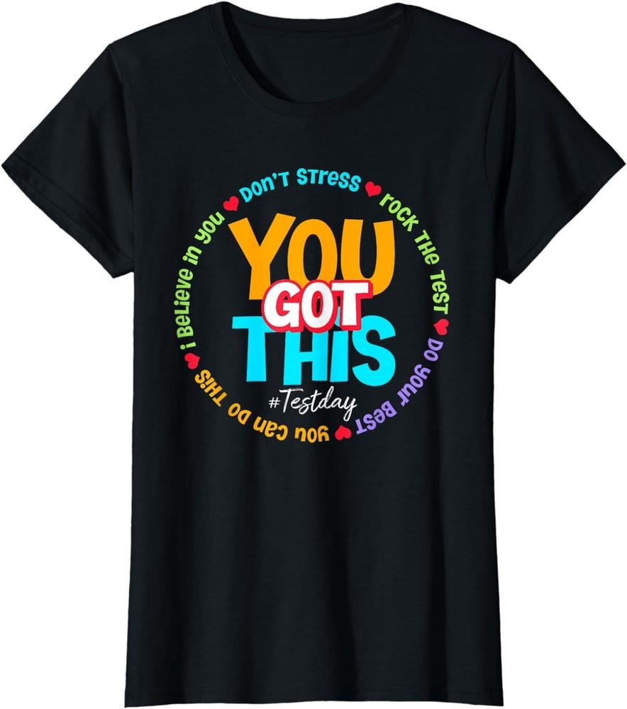 Test Day Rock The Test Teacher Testing Day Funny Ladies  Crewneck T-Shirt Unisex T-Shirt S