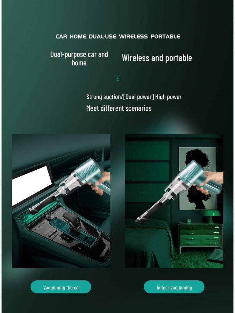 Wireless Handheld Car Vacuum Cleaner: Multi-Function, High-Power Mini Suction & Blower