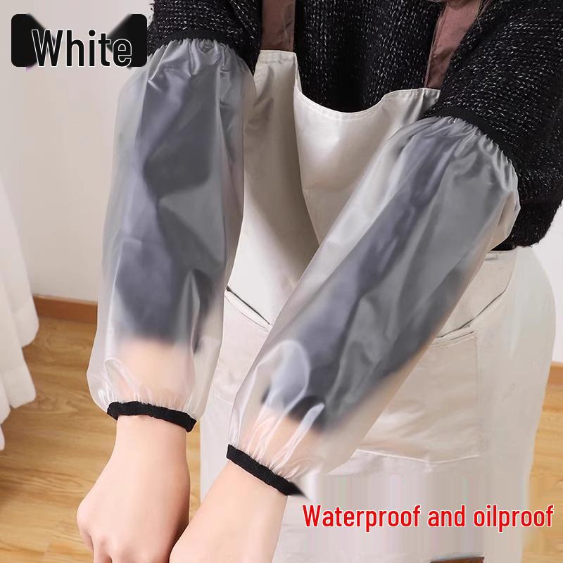 

Women s TPU Waterproof & Oil-Proof Work Sleeves - Stylish, Durable, and Protective for Work and Restaurants