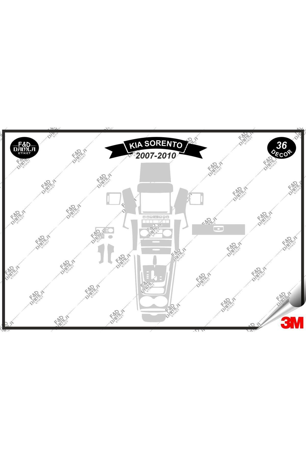 

Kıa Sorento 2007-2010 Torpido Konsol Trim Göğüs Maun Kaplama Set 36 Parça Gümüş