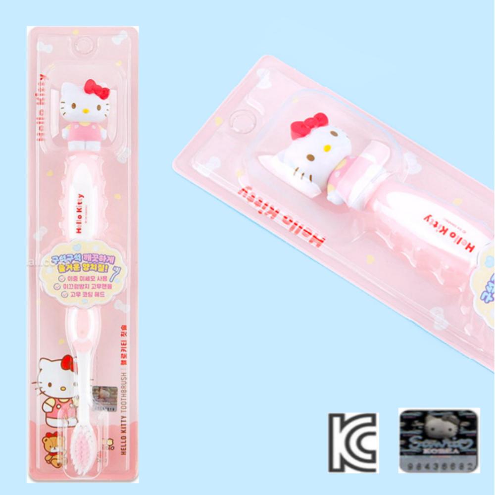 Hello Kitty Rubber Handle Figure Toothbrush - 5EA