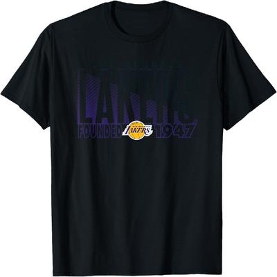 LOS ANGELES LAKERS NBA Los Angeles Lakers T-Shirt, Unisex-Erwachsene, Schwarz, Small, Kurzarm