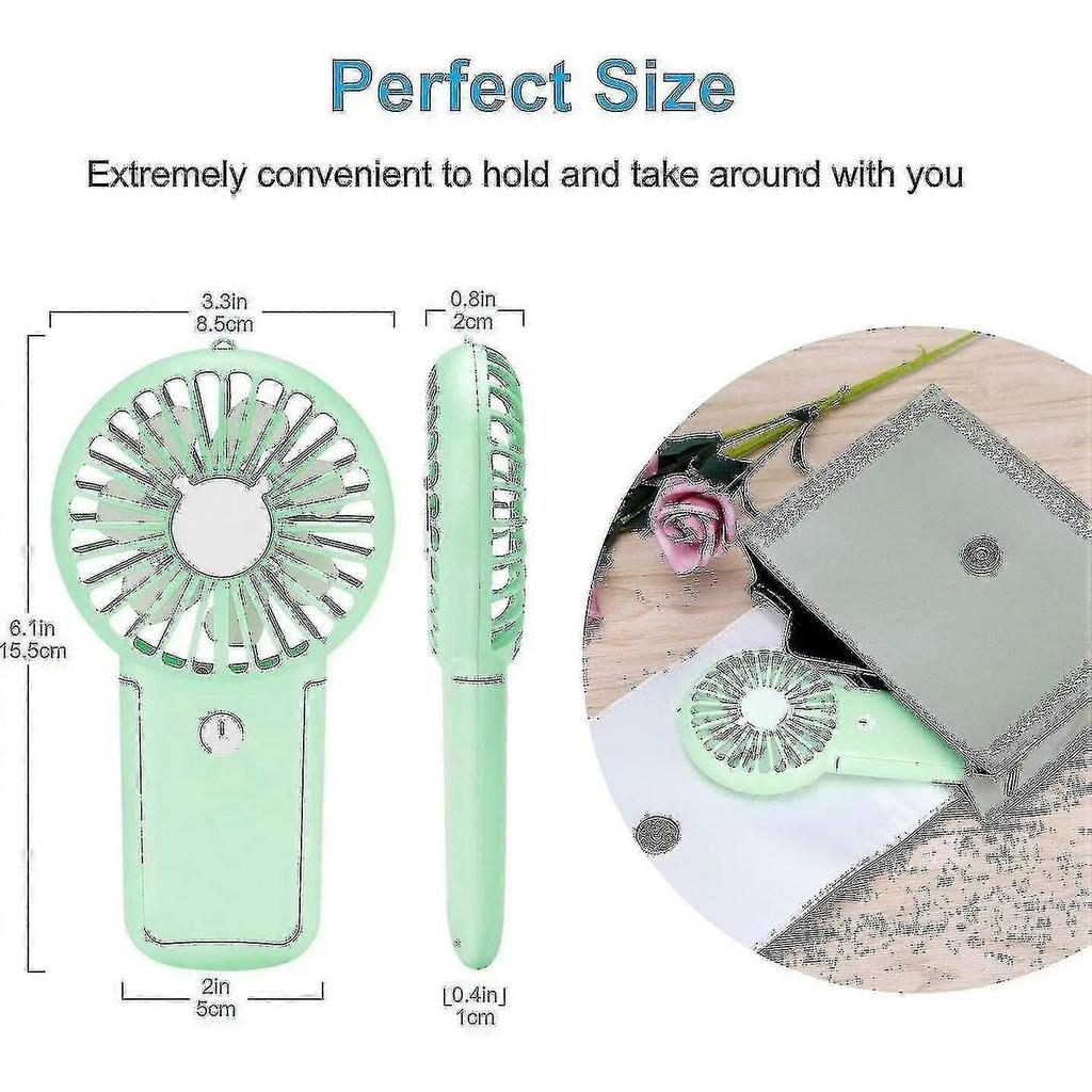 Handheld Fan Mini Portable Fan Small Personal Fan Speed Adjustable Rechargeable