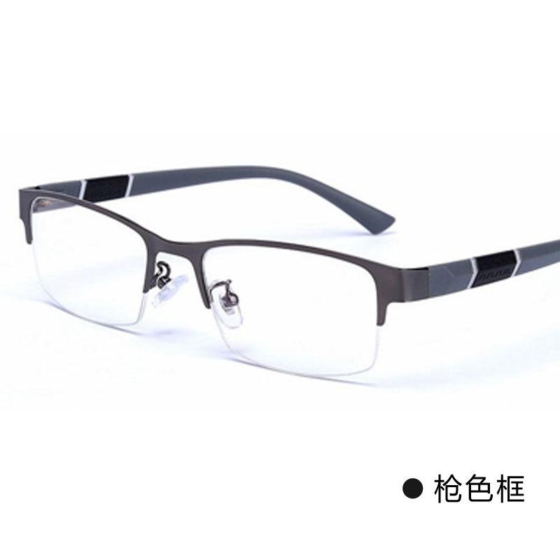 Myopia Glasses Anti-Blue Light Men'S Business Half Frame Finished Flat Mirror Holder Imitation Tr Same Frame Glasses Tide