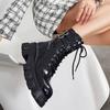 Di Lizheba's Same Martin Boots for Women's 2025 New Short Ultra-light Locomotive Short Boots for Women's White Thick-soled Medium Boots