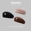 Elegant Cotton Heartpatterned Beret For Women Fashionable Accessory Fall For