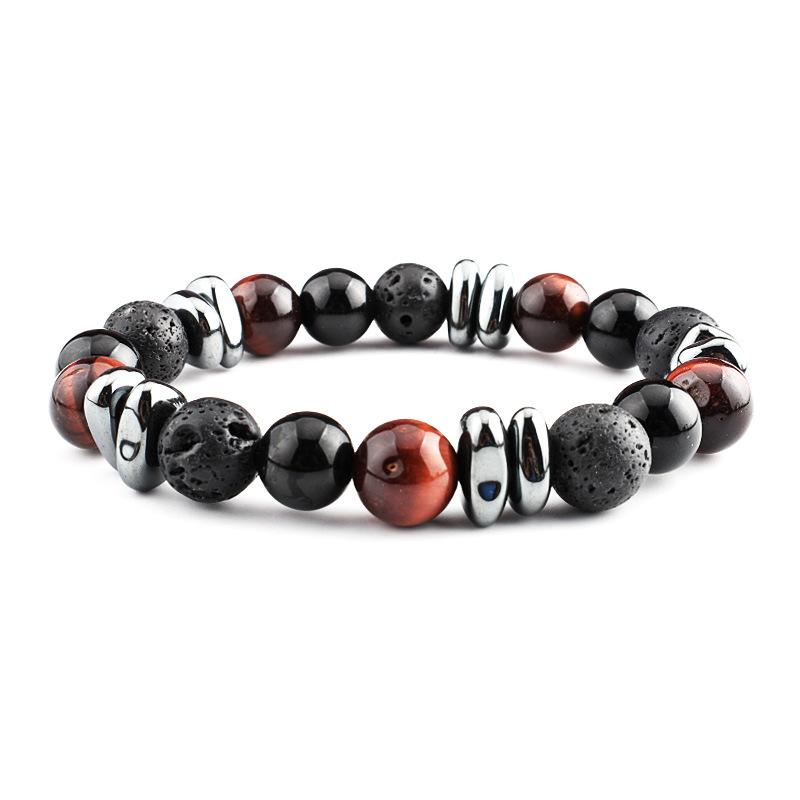 1Pcs Male irregular stone bracelet, striped agate necklace,  accessory, vintage bracelet