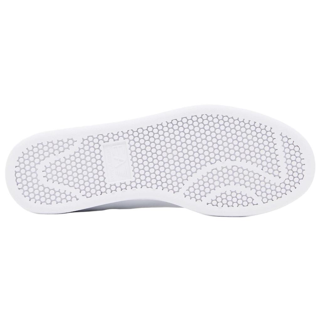 Emporio Armani EA7 Classic CC Leather Round Toe Lace-Up Low-Top Sneakers Unisex Sneakers White 7X000331-AF10848-U0001
