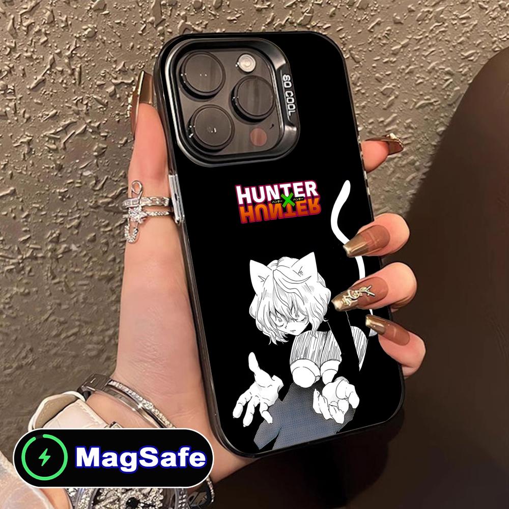 

Hunter Neferpitou Anime Phone Case for iPhone 16 15 14 13 12 11 Pro Max Plus MagSafe Translucent Colour Printing Luxury Pretty iPhone 11