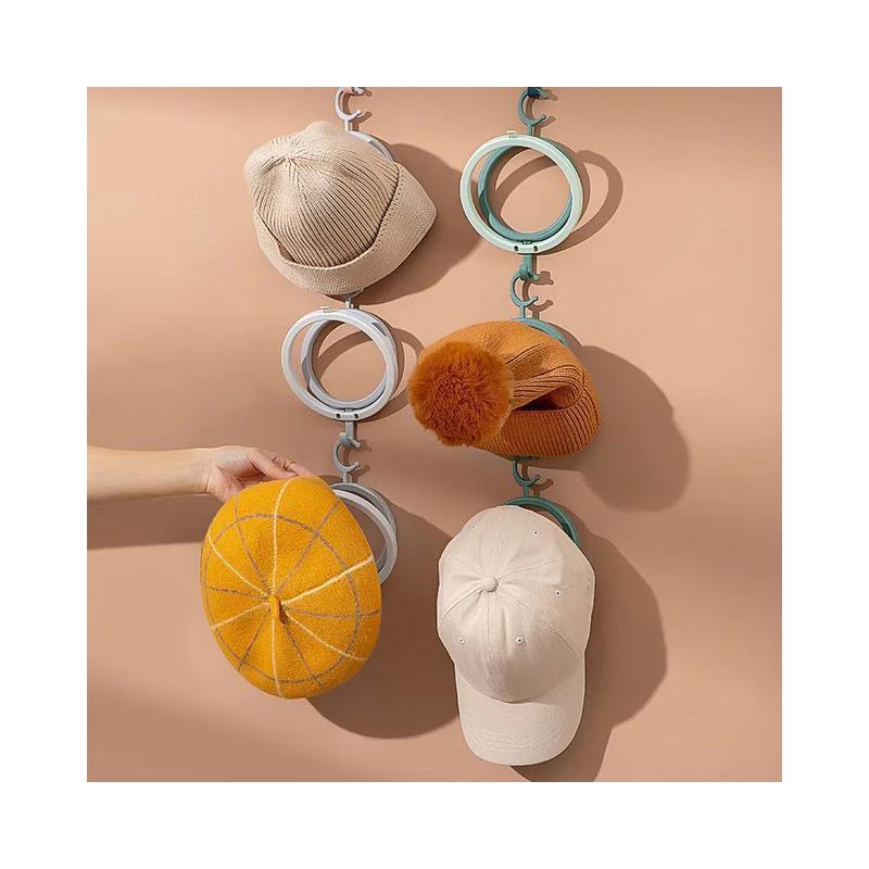 3PC Wall Mount Hat Holder Rack Storage Display Behind Doors Scarf Bag Hooks Hangers Shelf Home Rack Organizer Home Accessories