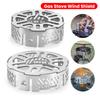 Windproof Screen Stainless Steel Cassette Stove Windproof Ring High-temperature Resistant Camping Picnic Cooking Supplies