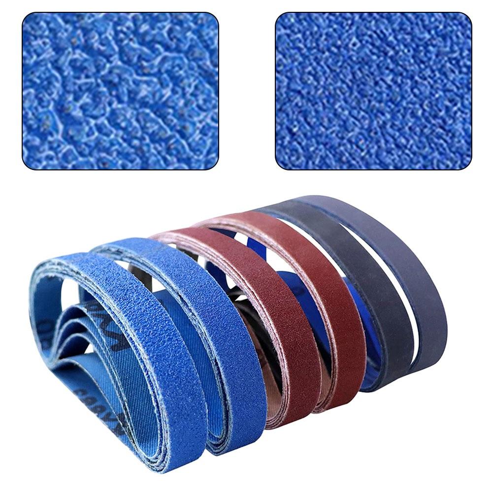 Complete 30 Piece Abrasive Belt Replacement Set 3/4 X 12 Inch for Tool Grinders Metal Finishing and Preparation