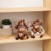 Handgefertigte Harz-Kaffeehaus-Dekoration 2 Stück Kuhfigur, Niedliche Tierstatue für Zuhause Schreibtisch Eingang Schrank Dekorative Figur Dekor, Café-Stil