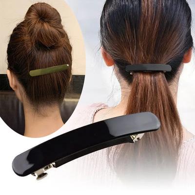 Frauen Koreanischen Stil Temperament Haar Clip Mädchen Einfache Haarnadel Koreanische Bunte Matte Haarspange Haar Styling Pferdeschwanz Zubehör