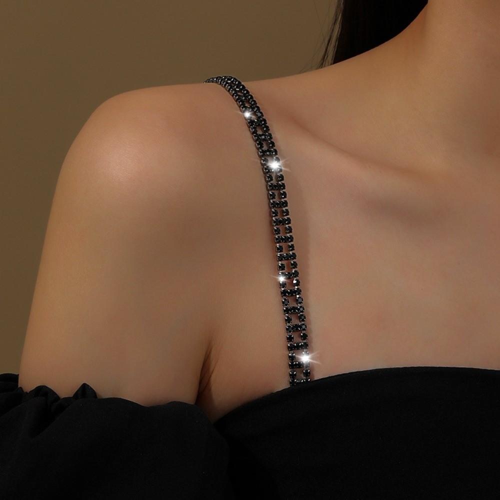 Off-the-Shoulder Strass-BH-Träger Abnehmbare Verstellbare BH-Schultergurte Dekorative Funkelnde Strasssteine