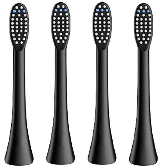 

(Genuine) InfinitusValue Replacement Brush for Smart Tracking Electric Toothbrush, Regular Size, Set of 4, Black IVHB01BBR4
