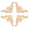 SUPERFINDINGS 10pcs Wooden Applique Frame Corner, Unfinished Wood Carving Decorations for Door Wall Window Furniture DIY Decor (42x87x7mm)