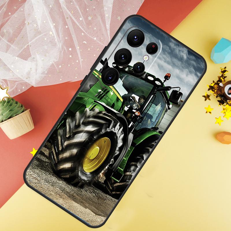Farm Vehicle Tractor Case For Samsung Galaxy S22 S23 S24 Ultra S8 S9 S10 Plus Note 10 20 Ultra S20 S21 FE Cover