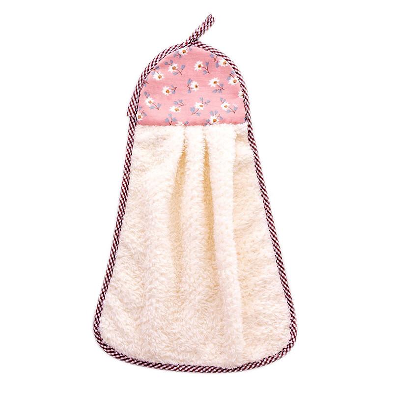 Coral Fleece Hanging Hand Towel Set