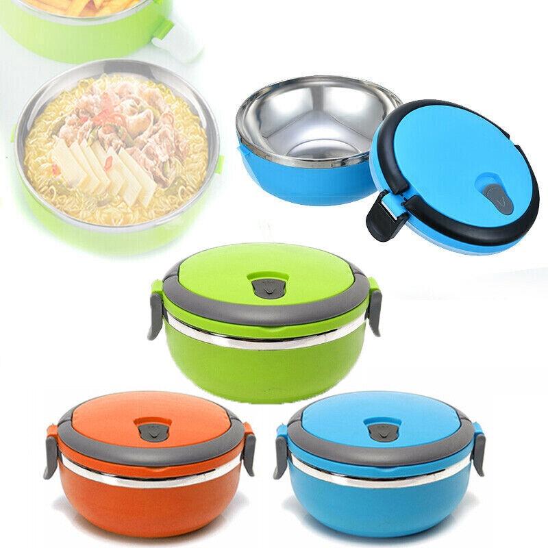 Modern Minimalist Stainless Steel Round Lunch Box For Adults 5l Capacity Multiple Layers Microwave Incompatible