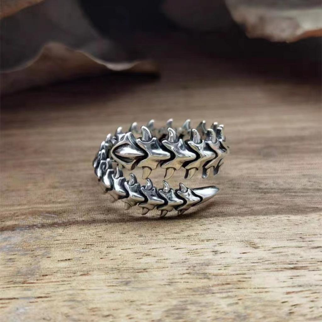 Adjustable Centipede Ring, Stainless Steel Punk Jewelry for Women Men, Comfort Fit Daily Wear Gift Idea