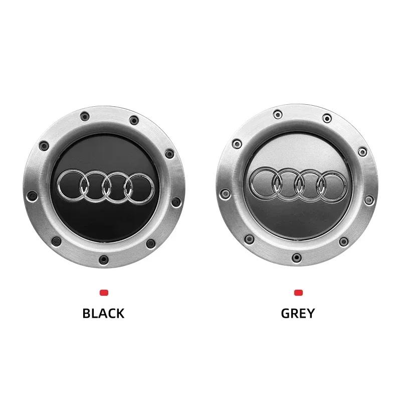 4pcs 146mm Gray Black Car Rim Cover Wheel Center Hub Caps 8D0601165K For 8s TT A2 A3 A4 A8 S6 Q5 Q7 RS6 Car logo Accessoriess8