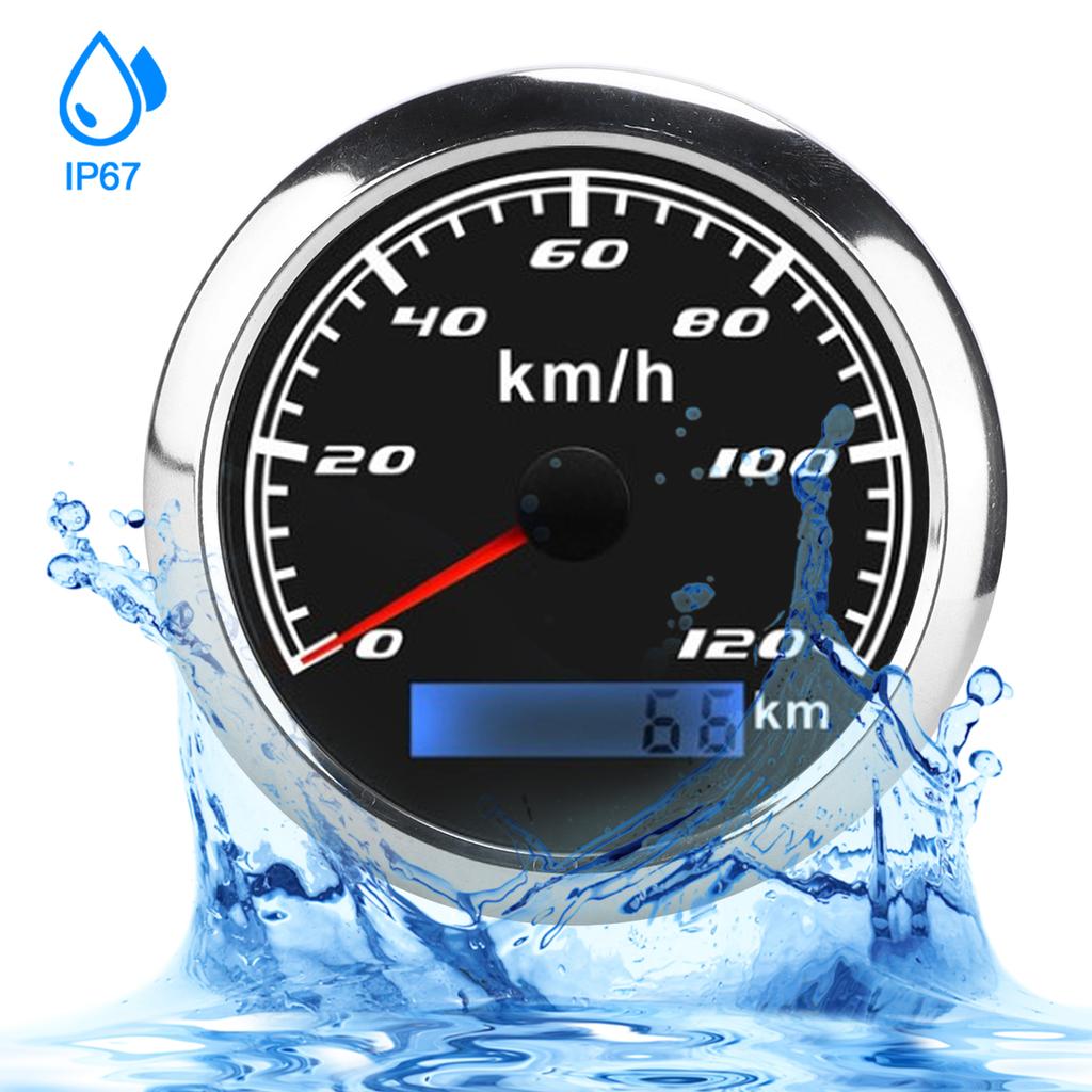 GPS Speedometer Pointer Odometer 0‑120KM/H 0‑999999KM IP67 9‑32VDC Universal for Car Truck Boats