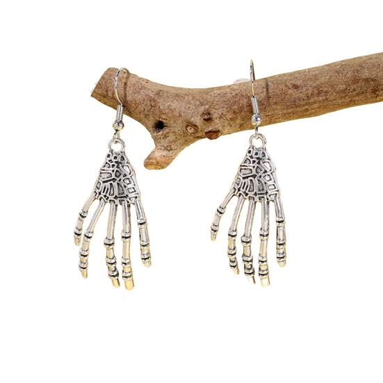 1 Pair Halloween Earrings Bat Ghost Hand Spider Pumpkin Ghost Black Cat Shape Drop Earrings Jewelry Accessories