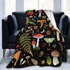 Mushroom Hippie Teppe Moth Gothic Witchy Flanell Teppe for All Season Sun Moon Fuzzy Soft Sofa Kontor Teppe